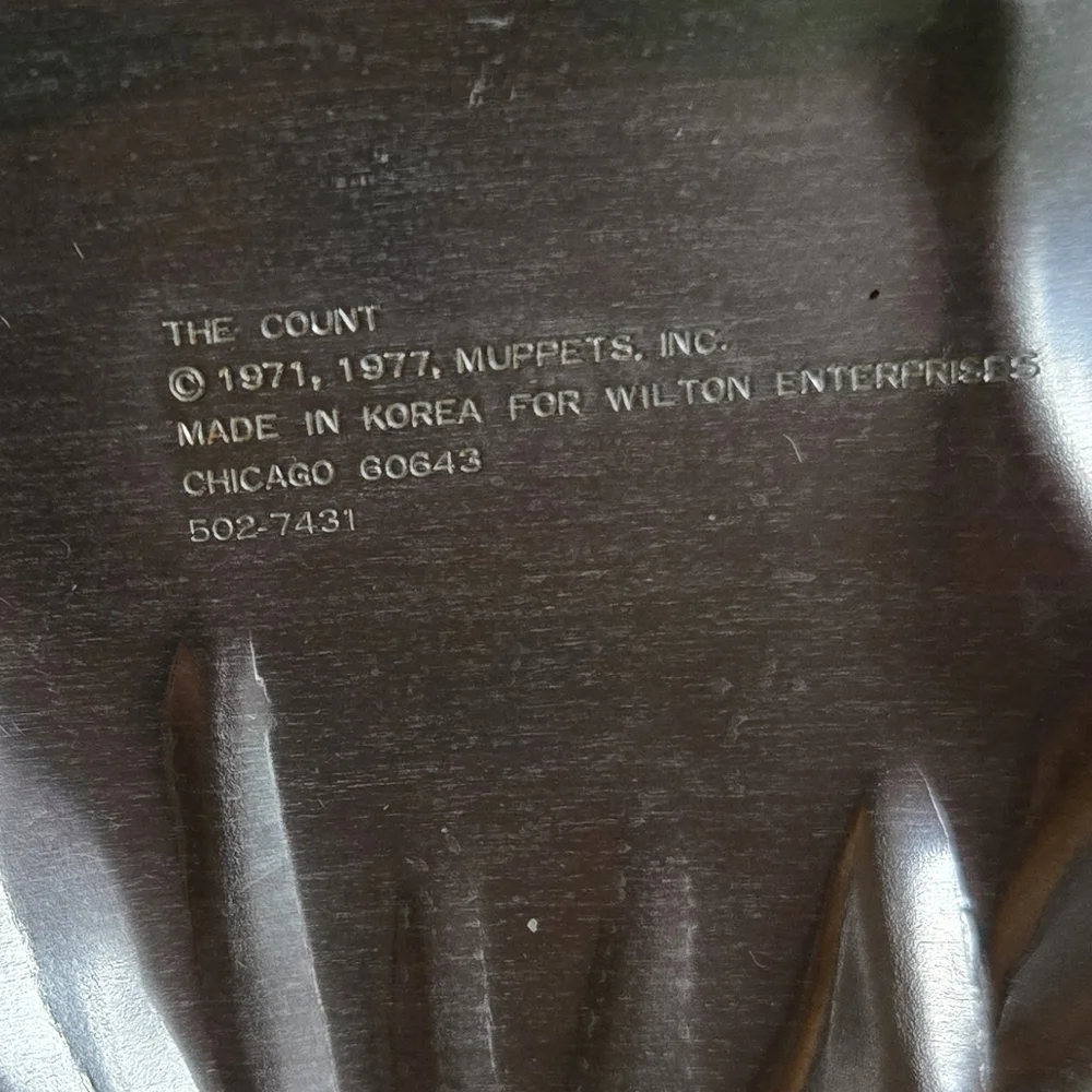 The Count From Sesame Street Cake Pan Vintage 1977